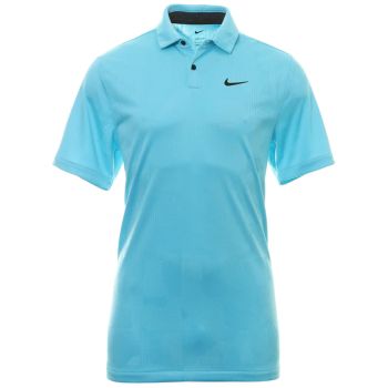 Nike Men's Dri-FIT Tour Jacquard Golf Polo - Baltic Blue/Black