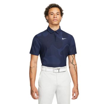 Nike Men's Dri-FIT ADV Tour Golf Polo - Blackened Blue Midnight Navy White