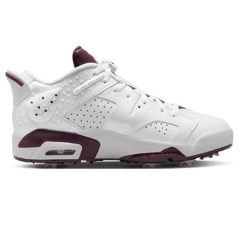 Nike Men's Jordan Retro 6 G NRG Golf Shoes - White/White Bordeaux 