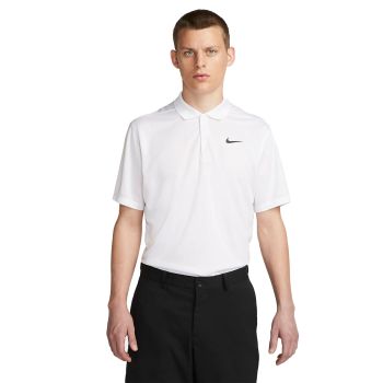 Nike Men's Dri-FIT Victory Jacquard Golf Polo - White/Black