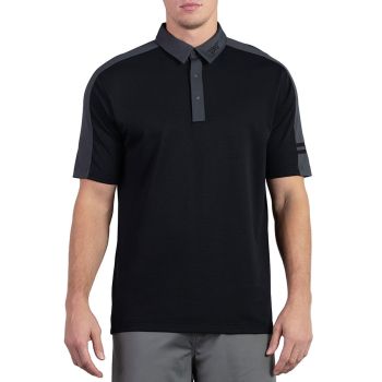 PXG Men's Comfort Fit Shoulder Trim Polo Shirt - Black