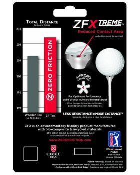 PGA Tour Zfx Performance 7cm Tees 40pk - White