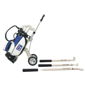 PGA Tour Model Golf Bag & Cart Pen Holder