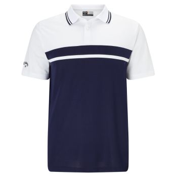 Callaway Men's New Color Blocked Golf Polo Shirt - Peacoat