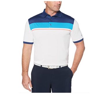 Callaway Men's GEO Textured Golf Polo Shirt - Estate Blue