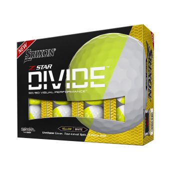 Srixon Z-Star Divide Golf Balls 1 Dozen - White/Yellow