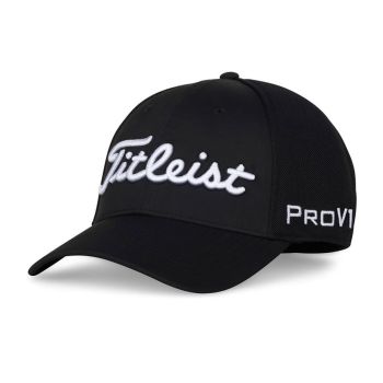 Titleist Men's Tour Sports Mesh Golf Cap - Black/White