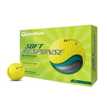 TaylorMade 2022 Soft Response Golf Balls 1 Dozen - Yellow