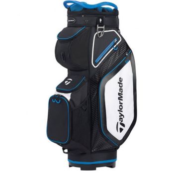 TaylorMade Pro 8.0 Cart Bag - Black/White/Blue