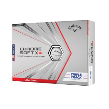 Callaway 2021 Chrome Soft X Triple Track Golf Balls 12Pcs - White