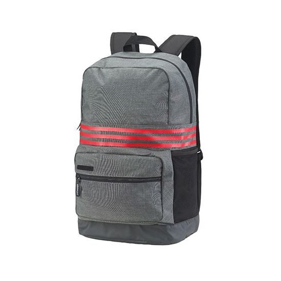 Adidas 3-Stripes Medium Backpack - Dark Grey/Heather/ Scarlet