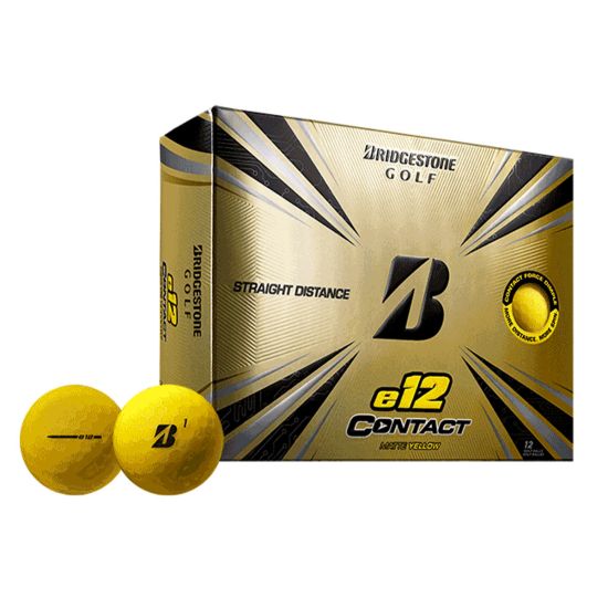 Bridgestone E12 Contact Golf Balls - Matte Yellow