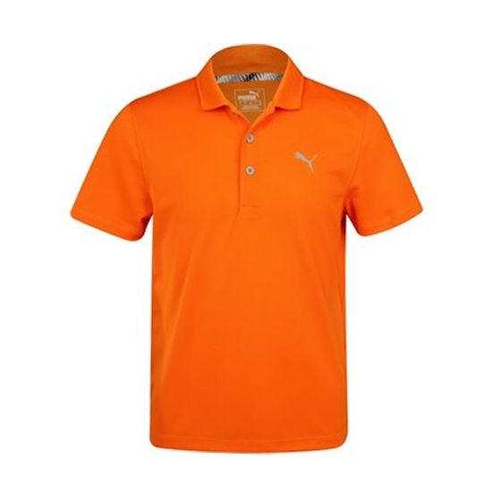 Puma Junior's Essential Golf Polo - Orange