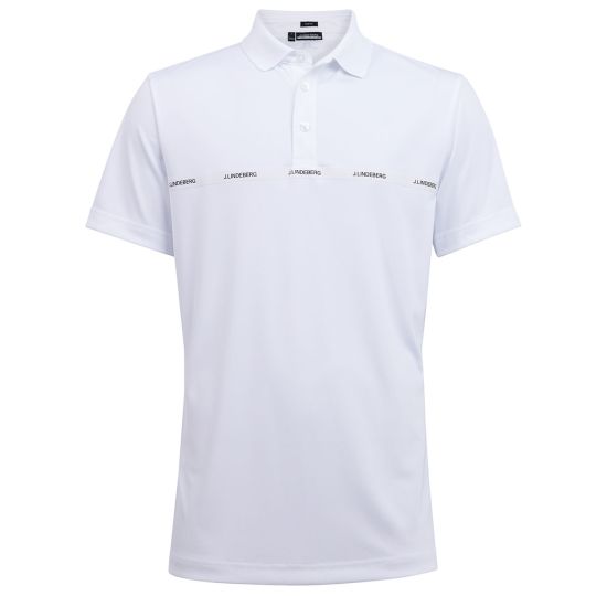 J.Lindeberg Men's Chad Slim Fit Golf Polo - White - SS22