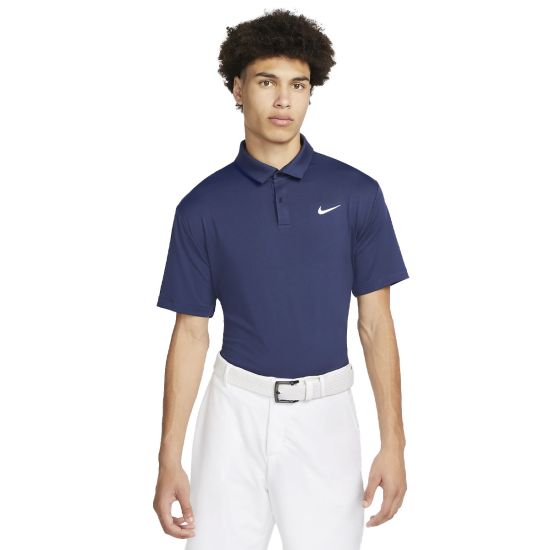 Nike Men's Dri-Fit Tour Solid Golf Polo - Midnight Navy/White