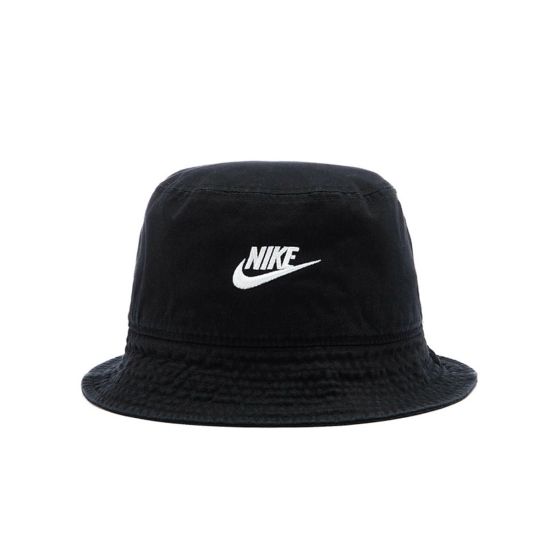 Nike NSW Bucket Futura Wash Golf Hat - Black/White