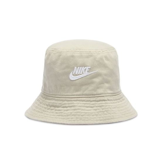 Nike NSW Bucket Futura Wash Golf Hat - Light Bone/White