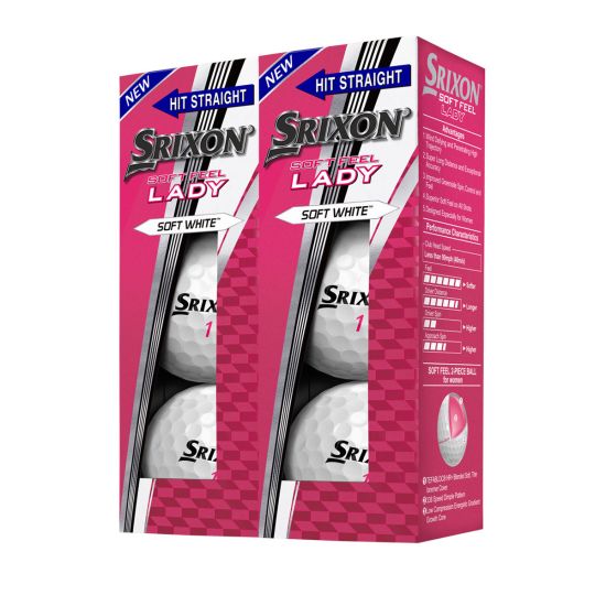 Srixon Ladies Soft Feel 6-Ball Performance Pack Golf Balls - Soft White