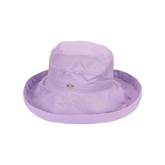 Scala Women's Cotton Big Brim Hat - Lavender