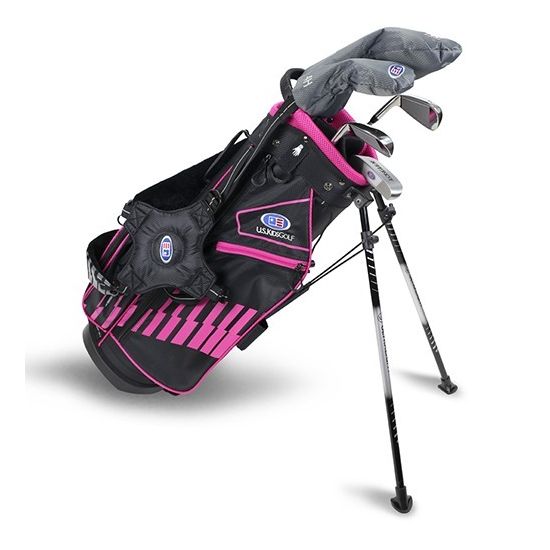 US Kids 2020 UL51-S 5-Club Stand Bag Set All Graphite - Black/Pink