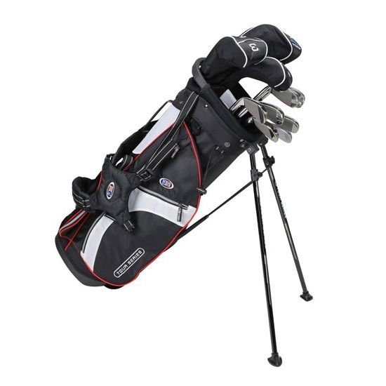 Us Kids Golf Ts51-V10b 10 Club Stand Set All Graphite Shafts Left Hand - Black/White/Red