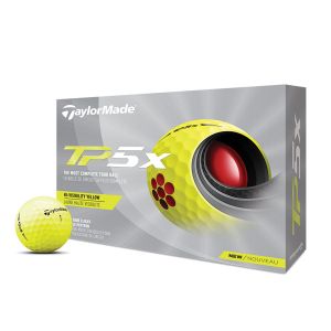 TaylorMade 2021 TP5x Golf Balls 1 Dozen - Yellow