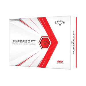 Callaway 2021 Supersoft Golf Balls 12Pcs- Red