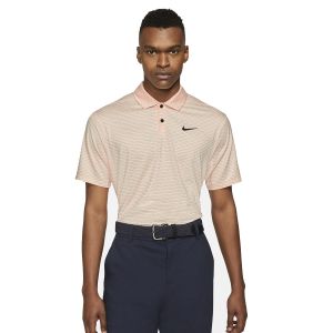 Nike Men's Dri-Fit Vapor Textured Golf Polo - Crimson Tint/Black