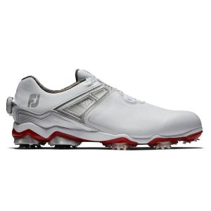 Footjoy Tour X Boa Golf Shoes - White/Grey/Red