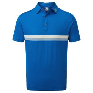 Footjoy Men's Dchest Band Pique Golf Shirt - Royal/Lime