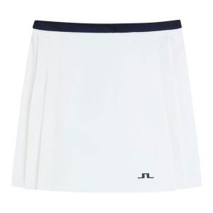 J.Lindeberg Women's Sierra Pleat Golf Skirt - White - FW22