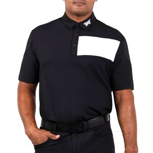 PXG Men's Comfort Fit Contrast Color Polo Shirt - Black 