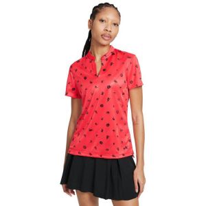 Nike Women's Short Sleeve Dri-Fit Victory Thistle Golf Polo - Fusion Red/Black