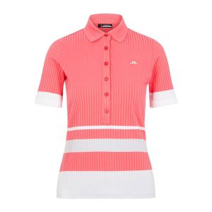 J.Lindeberg Women's June Golf Polo - Tropical Coral - SS21