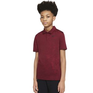 Nike Junior's Dri-FIT Tiger woods Golf Polo - Red/Gym Red