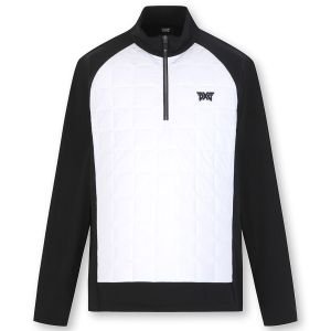 PXG Men's Hybrid Thin Padding Half Zip-Up jacket - Black/White