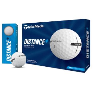 TaylorMade 2021 Distance+ Golf Balls 1 Dozen - White 