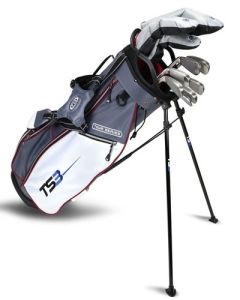 Us Kids Golf TS3-60 10 Club Stand Set V5 All Graphite Shafts Left Hand - Grey/White/ Maroon